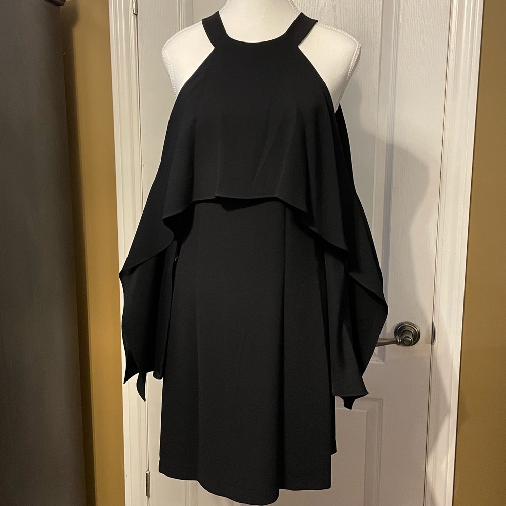 NWT BCBG Little Black cocktail Dress Elegant classy zipper back party size xxs